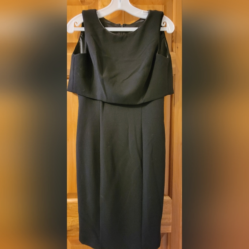 White House Black Market Elegant Black Bolero Jacket Dress